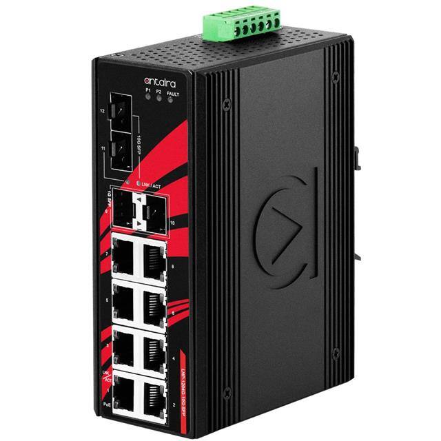 LNP-1204G-10G-SFP 12-PORT INDUSTRIAL GIGABIT POE+