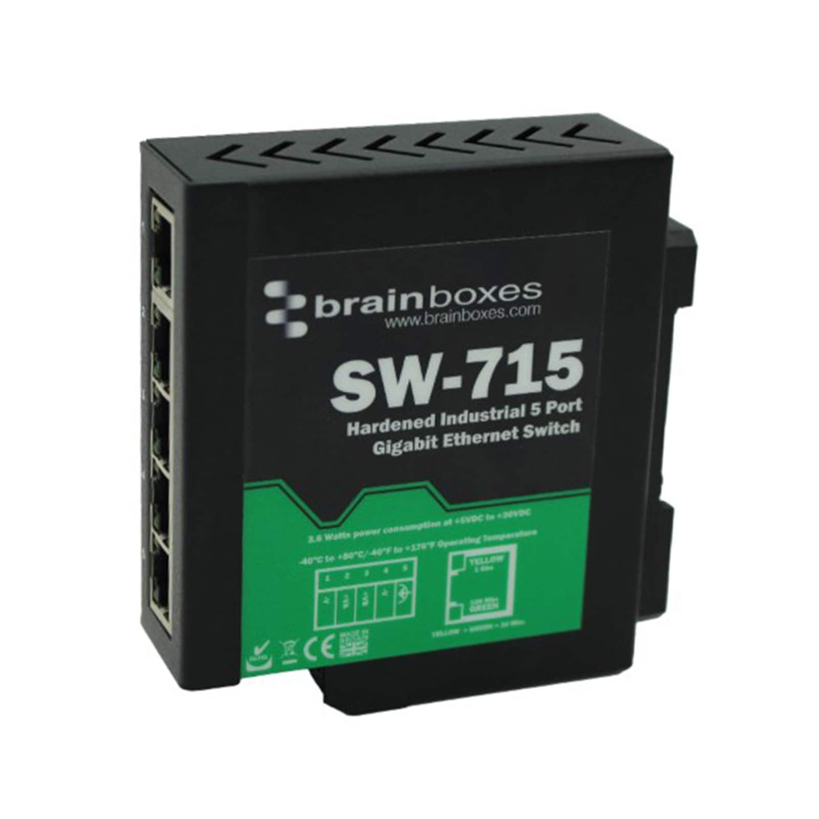 SW-715 HARDENED INDUSTRIAL 5 PORT GIGAB