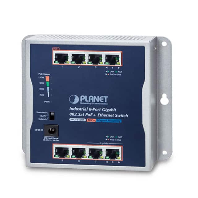 WGS-818HP PLANET 8-PORT GIG POE+ SWITCH