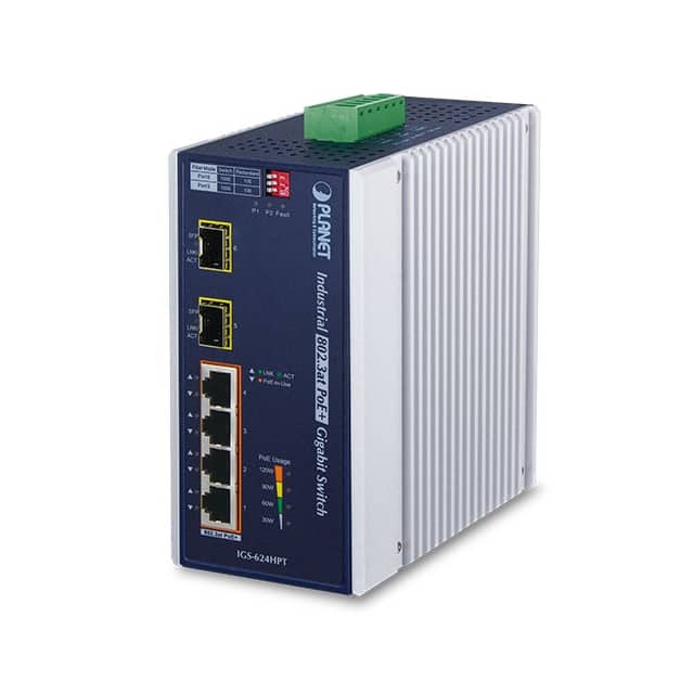 IGS-624HPT IP30 6-PORT GIGABIT SWITCH WITH