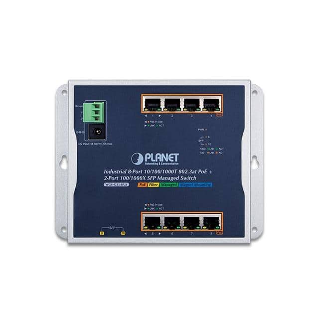 WGS-4215-8P2S Planet Industrial 8-Port 10/100/