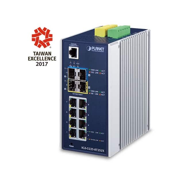 IGS-5225-8T2S2X IP30 INDUSTRIAL L3 8-PORT 1000T