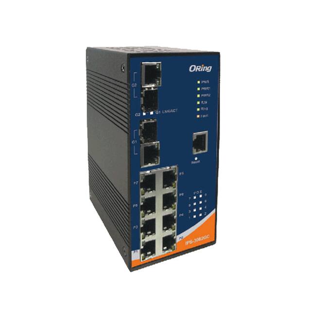 IPS-3082GC-AT RUGGED 8X 10/100TX (RJ-45) POE+