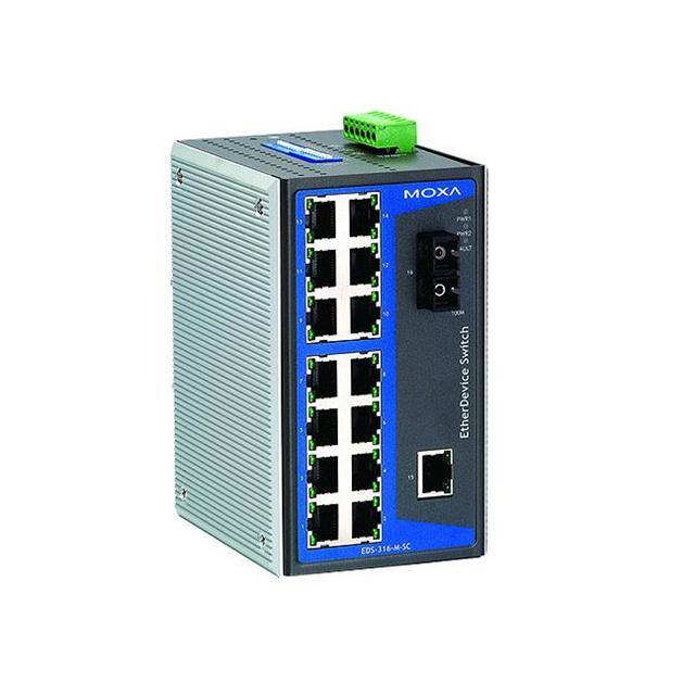 EDS-316-S-SC-T Industrial Unmanaged Ethernet Sw