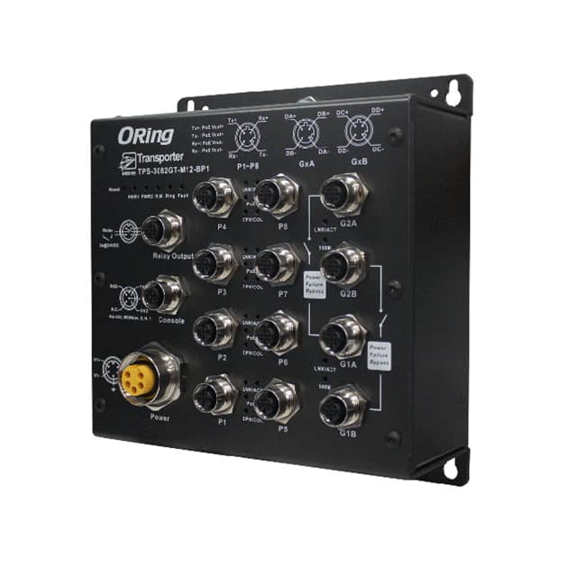 TPS-3082GT-M12-BP1 EN50155 IP40  8X 10/100TX (M12)