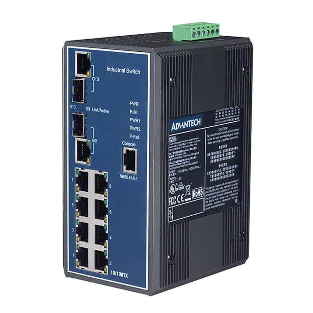 EKI-7659C-AE NETWORK SWITCH-MANAGED 10 PORT