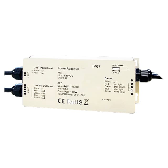 LED-RGBW-AMP-WP RGB REPEATER SUP PMW CTRL