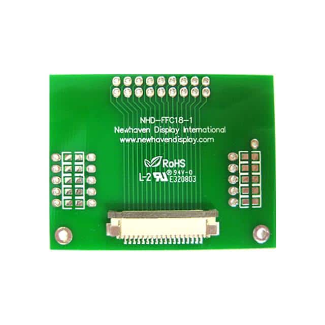 NHD-FFC18-1 PCB ADAPTER 18P 1MM FFC-THRUHOLE