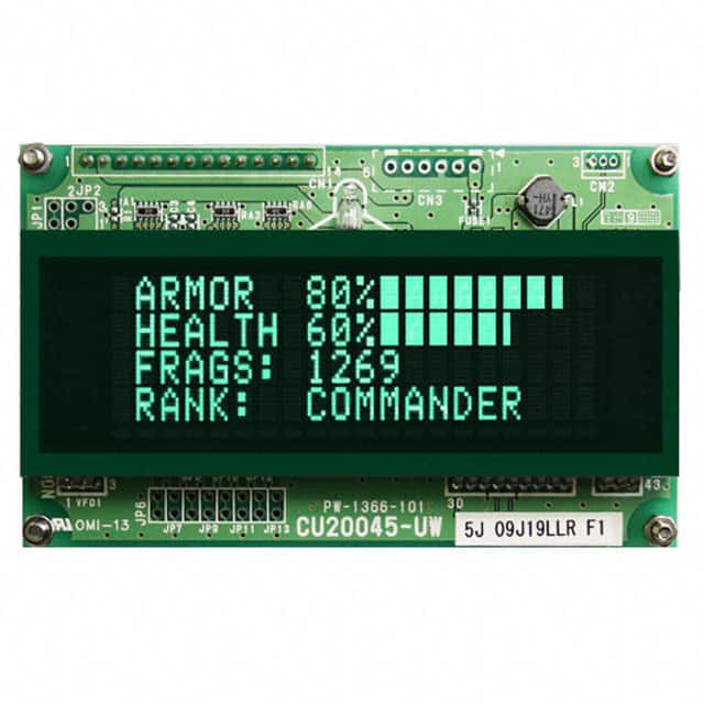 GRN204 LCD ACCY VFD FILTER 20X4 GREEN