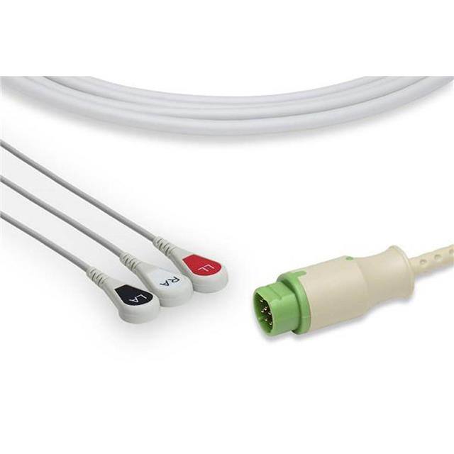 SIRECUST 1260 DIRECT-CONNECT ECG CABLES SNAP Replacement for Siemens Sirecust