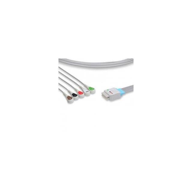 SOLAR 9500 5 LEADS SNAP ECG LEAD WIRE Replacement for Ge Healthcare So