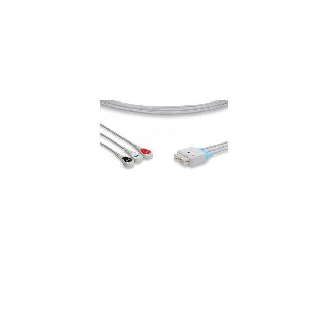 COROMETRICS 120 3 LEAD SNAP ECG LEADWIRE Replacement for Ge Healthcare Co