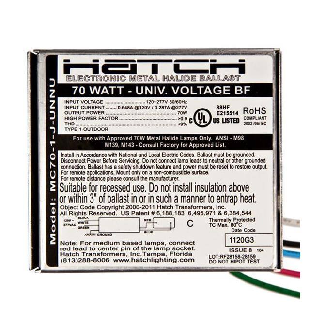 MC70-1-J-UNNU Replacement for Hatch Lighting M