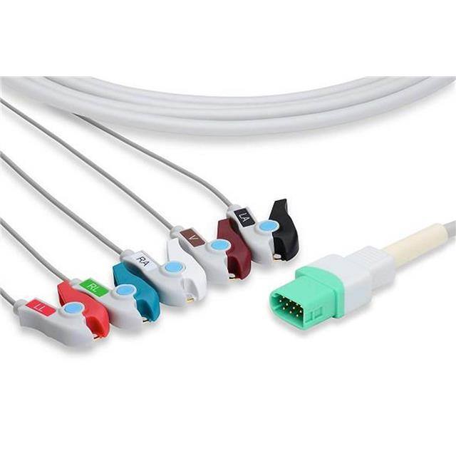 V12 DIRECT-CONNECT ECG CABLES PINCH/GRABBER Replacement for Datascope V12 Di