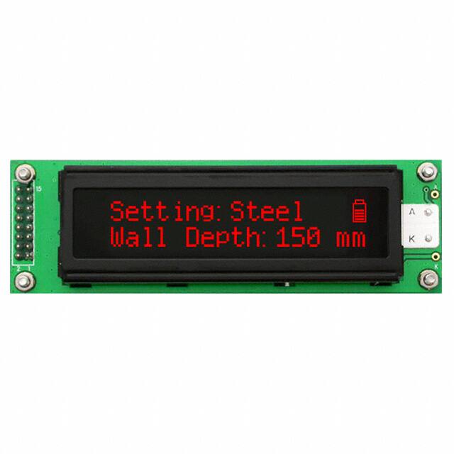 LK202-25-R-V LCD MOD 40DIG 20X2 TRANSMISV RED