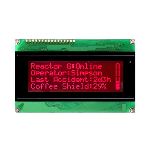 LK204-25-R LCD MOD 80DIG 20X4 TRANSMISV RED