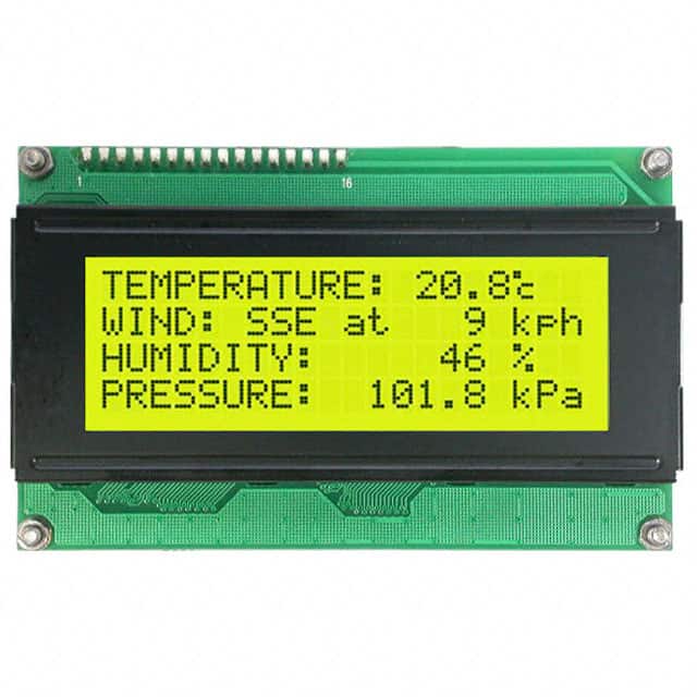 LK204-25-V LCD MOD 80DIG 20X4 TRANS YLW/GRN
