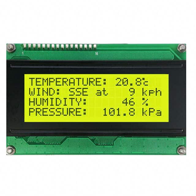 LK204-25-E LCD MOD 80DIG 20X4 TRANS YLW/GRN