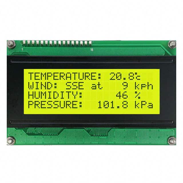 LK204-25-USB LCD MOD 80DIG 20X4 TRANS YLW/GRN
