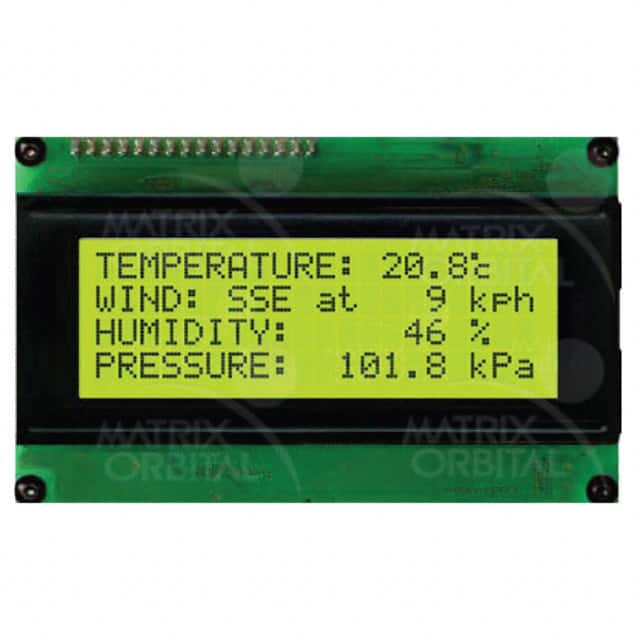 LK204-25-422-E LCD MOD 80DIG 20X4 TRANS YLW/GRN