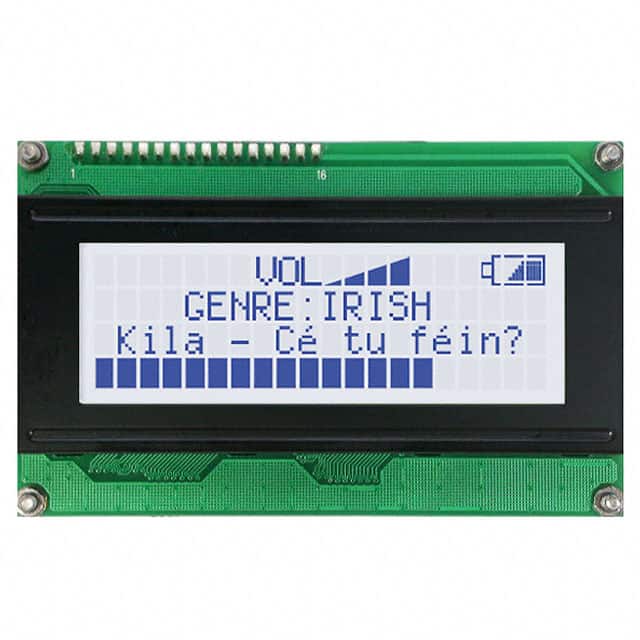 LK204-25-GW-VPT LCD MOD 80DIG 20X4 TRANSMISV WHT