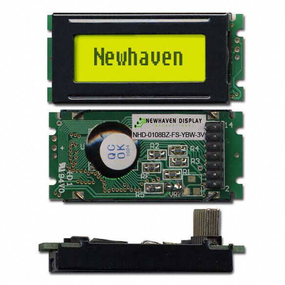 NHD-0108BZ-FS-YBW-3V LCD MOD 8DIG 8X1 TRANSFL YLW/GRN