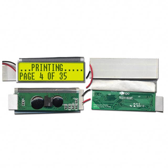 NHD-0216CZ-FL-YBW LCD MOD 32DIG 16X2 TRANS YLW/GRN