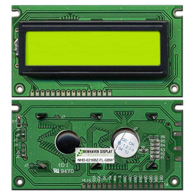 NHD-0216BZ-FL-GBW LCD MOD 32DIG 16X2 TRANS YLW/GRN