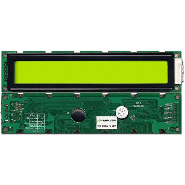 NHD-0220BZ-FL-GBW LCD MOD 40DIG 20X2 TRANS YLW/GRN
