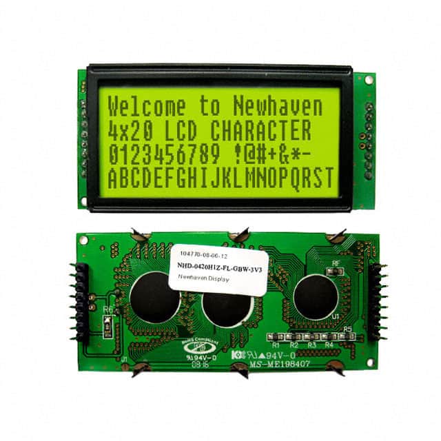 NHD-0420H1Z-FL-GBW LCD MOD 80DIG 20X4 TRANS YLW/GRN