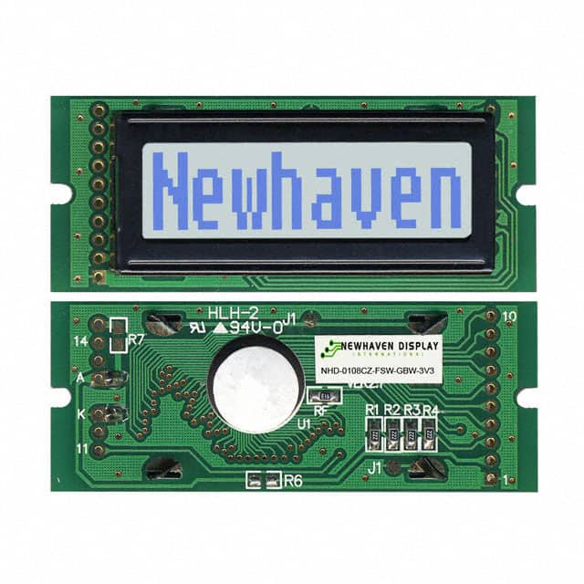 NHD-0108CZ-FSW-GBW-3V3 LCD MOD 8DIG 8X1 TRANSFLECTV WHT