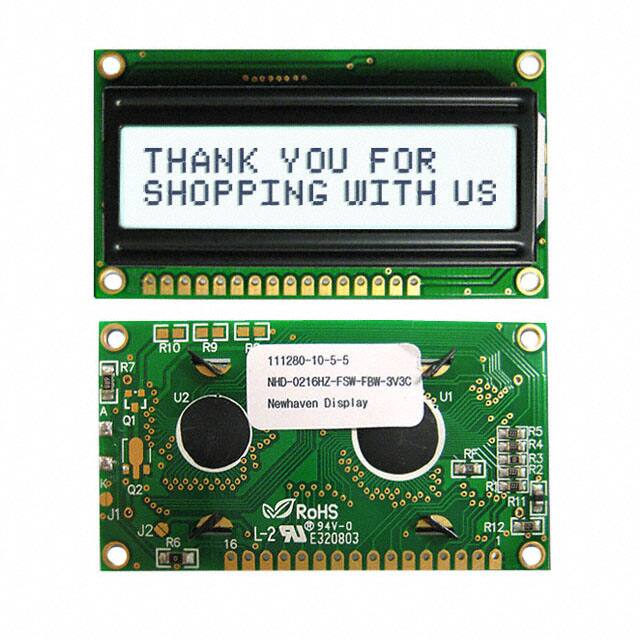 NHD-0216HZ-FSW-FBW-3V3C LCD MOD 32DIG 16X2 TRANSFLCT WHT