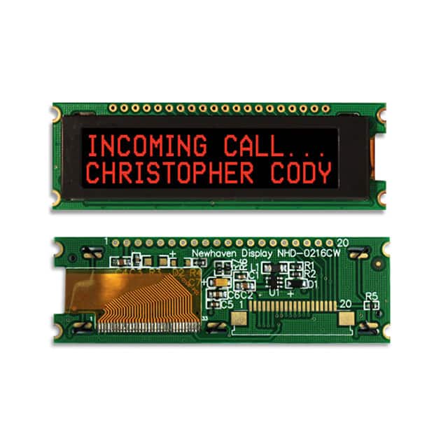 NHD-0216CW-AR3 OLED MODULE 32DIG 16 X 2 PASSIVE