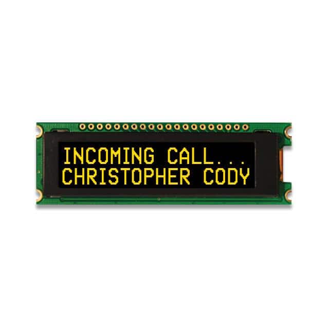 NHD-0216CW-AY3 OLED MODULE 32DIG 16 X 2 PASSIVE