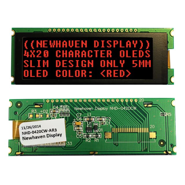 NHD-0420CW-AR3 OLED MODULE 80DIG 20 X 4 PASSIVE