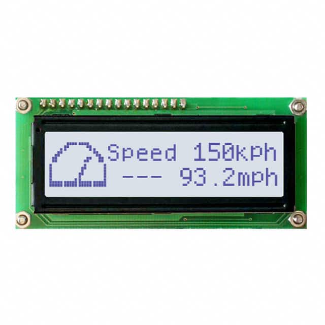 LK162-12-GW-VPT LCD MODULE 32 DIG 16 X 2 WHT/GRY