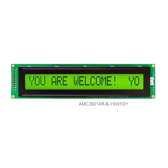 AMC2001AR-B-Y6WFDY-AIA 20x1 Character STN Pos. Y/G