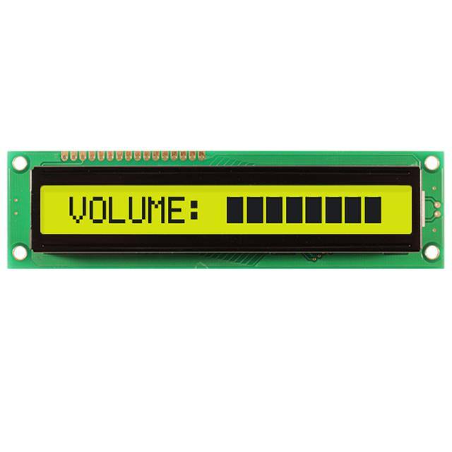 NHD-0116DZ-FL-GBW LCD MOD 16DIG 16X1 TRANS YLW/GRN