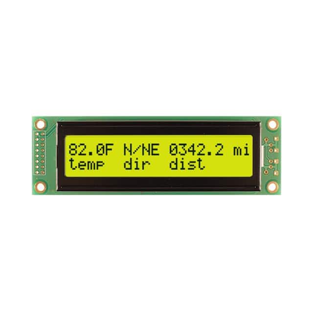 NHD-0220DZ-FL-GBW LCD MOD 40DIG 20X2 TRANS YLW/GRN