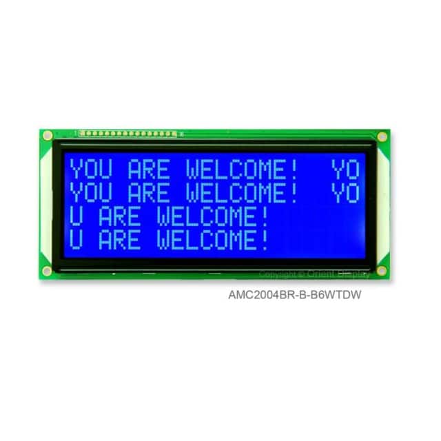 AMC2004BR-B-B6WTDW LCD COB CHAR 20X4 BLUE TRANSM