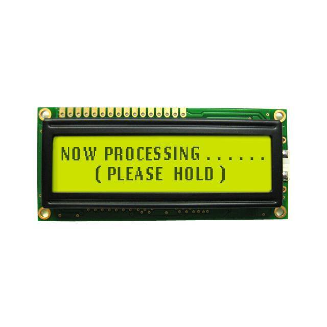 NHD-0220GZ-FL-GBW LCD MOD 40DIG 20X2 TRANS YLW/GRN