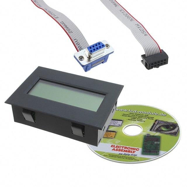 EA SER081-92NLED LCD MOD 8DIG 8X1 TRANSFL YLW/GRN
