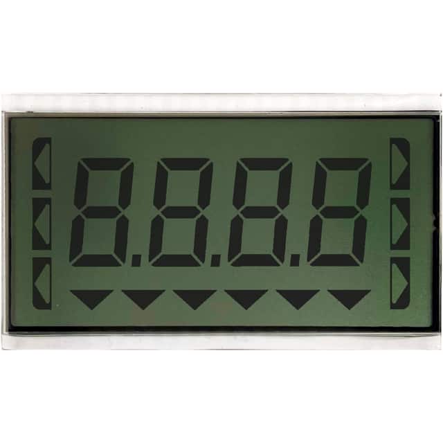 MC4DIG+ICON12W-TPT 4 DIGIT SEGMENT LCD GLASS