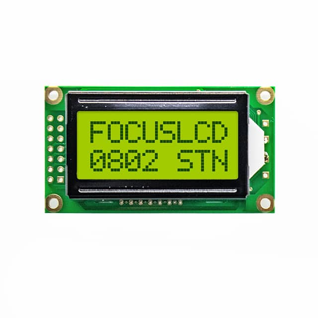 C82B-YTY-LW65 8X2 STN YELLOW/GREEN CHARACTER