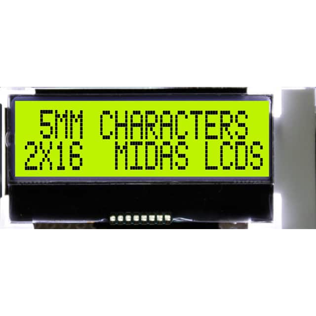 MCCOG21605B6W-SPTLYI 2X16 CHARACTER CHIP-ON-GLASS LCD