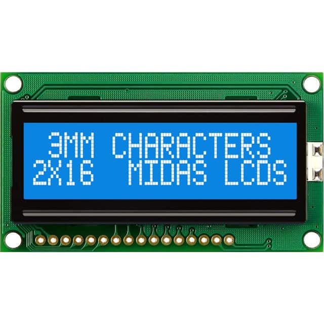 MC21603A6W-BNMLW-V2 2X16 CHARACTER CHIP-ON-BOARD LCD