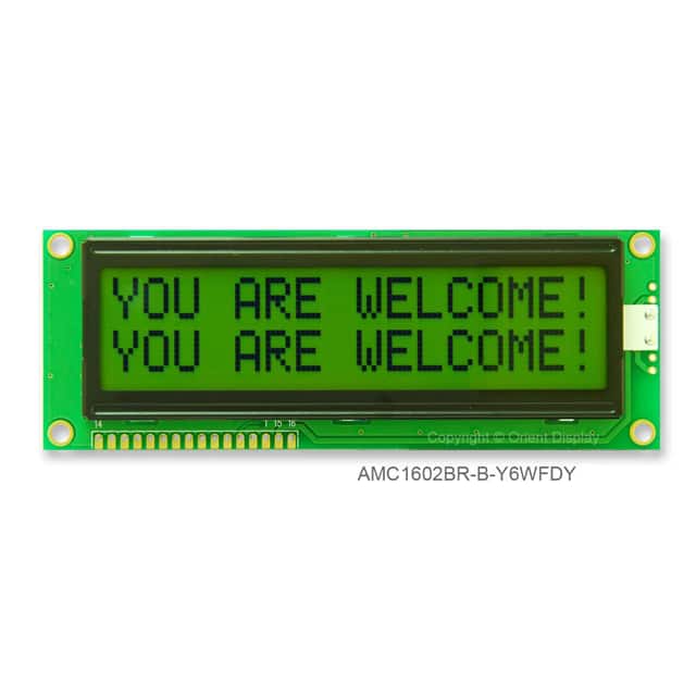 AMC1602BR-B-Y6WFDY 16X2 CHARACTER STN POS YG