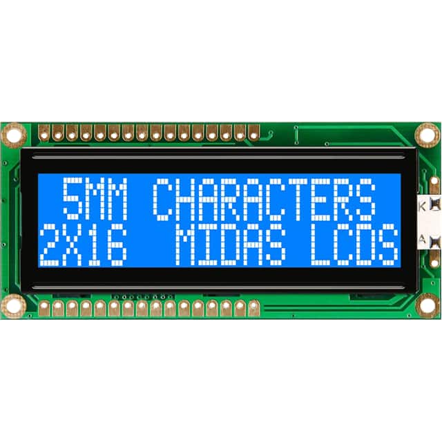 MC21605G6WD-BNMLW-V2 2X16 CHARACTER CHIP-ON-BOARD LCD