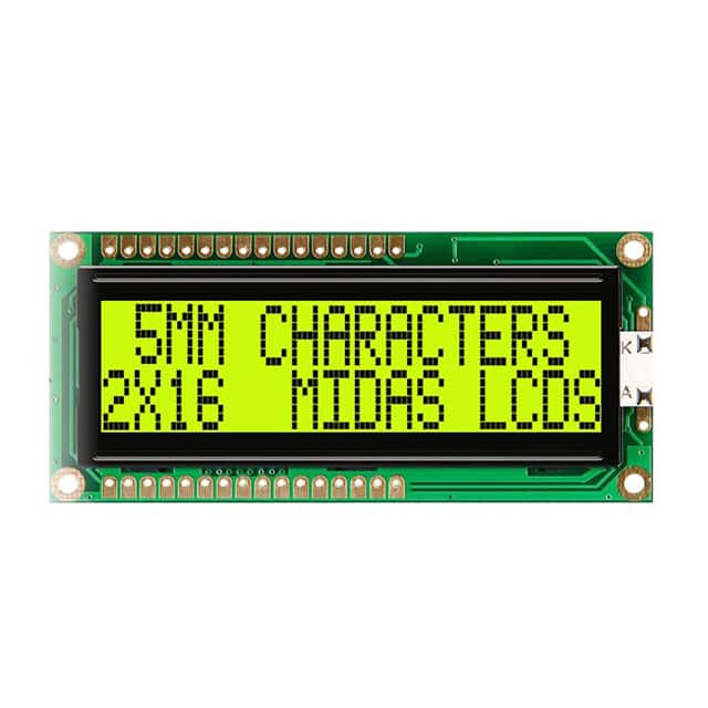 MC21605G6WD-SPTLY-V2 2X16 CHARACTER CHIP-ON-BOARD LCD