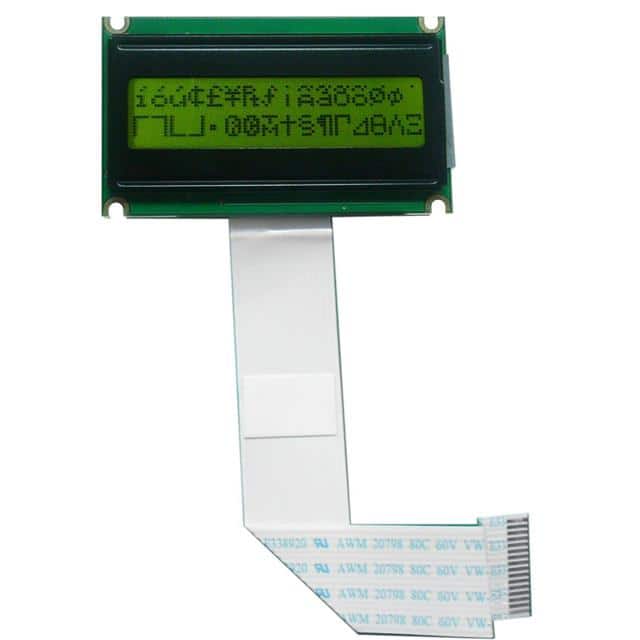 GFC1602AB-YPAEEPB07 16X2STN-YYELLOW GREEN58X34X9